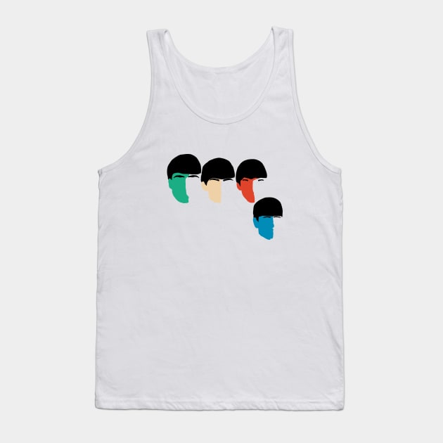 Beatles Silhouette Faces Tank Top by logoarts